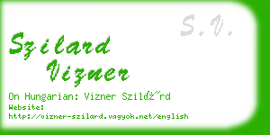 szilard vizner business card